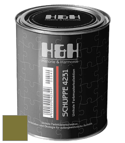 Глубокоматовая краска H&H SCHUPPE цвет NCS S 4550-G60Y 