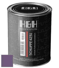 Глубокоматовая краска H&H SCHUPPE цвет NCS S 5030-R50B 