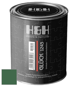 Матовая краска H&H Gluck цвет NCS S 5040-G10Y 
