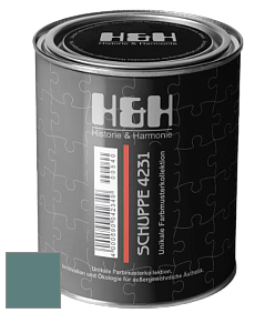 Глубокоматовая краска H&H SCHUPPE цвет NCS S 5020-B50G 
