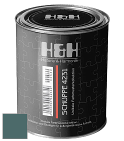Глубокоматовая краска H&H SCHUPPE цвет NCS S 6020-B50G 