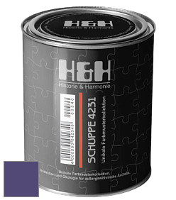 Глубокоматовая краска H&H SCHUPPE цвет NCS S 5040-R60B 
