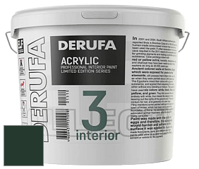 Матовая краска Derufa Интерьер-3 (ТМ) цвет RAL 6009 