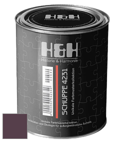 Глубокоматовая краска H&H SCHUPPE цвет NCS S 7020-R30B 