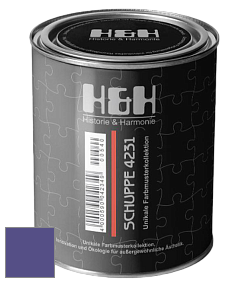 Глубокоматовая краска H&H SCHUPPE цвет NCS S 4050-R60B 