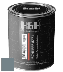 Глубокоматовая краска H&H SCHUPPE цвет NCS S 5010-B10G 