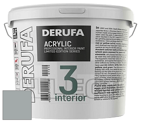 Матовая краска Derufa Интерьер-3 (ТМ) цвет DRF 9017 