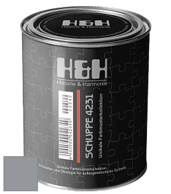 Глубокоматовая краска H&H SCHUPPE цвет NCS S 4005-R80B 