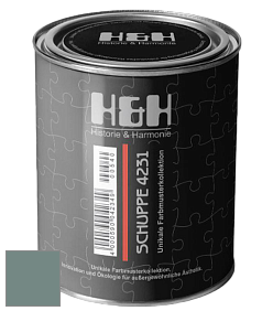 Глубокоматовая краска H&H SCHUPPE цвет NCS S 5010-B70G 