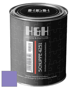 Глубокоматовая краска H&H SCHUPPE цвет NCS S 2050-R60B 