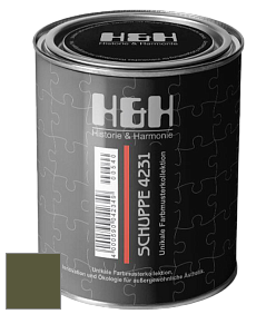Глубокоматовая краска H&H SCHUPPE цвет NCS S 6530-G50Y 