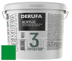 Матовая краска Derufa Интерьер-3 (ТМ) цвет RAL 6037 