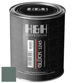 Матовая краска H&H Gluck цвет NCS S 6010-B90G 