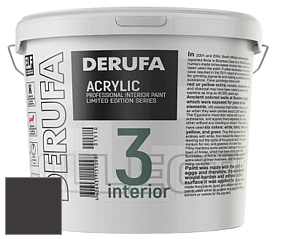 Матовая краска Derufa Интерьер-3 (ТМ) цвет RAL 8019 