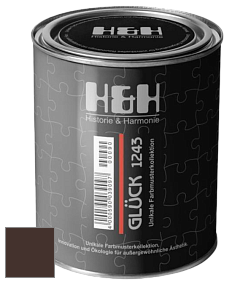 Матовая краска H&H Gluck цвет RAL 8017 