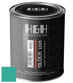 Матовая краска H&H Gluck цвет NCS S 2050-B70G 