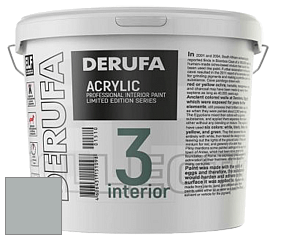 Матовая краска Derufa Интерьер-3 (ТМ) цвет DRF 9009 
