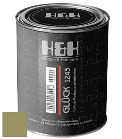 Матовая краска H&H Gluck цвет RAL 1020 