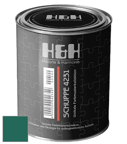 Глубокоматовая краска H&H SCHUPPE цвет NCS S 5040-B80G 