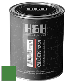 Матовая краска H&H Gluck цвет RAL 6017 