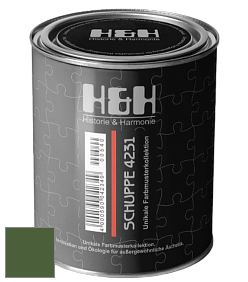 Глубокоматовая краска H&H SCHUPPE цвет NCS S 5540-G30Y 