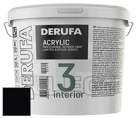 Матовая краска Derufa Интерьер-3 (ТМ) цвет RAL 9005 