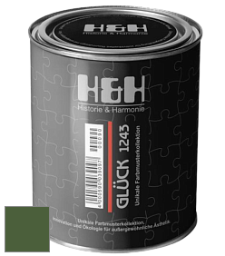 Матовая краска H&H Gluck цвет NCS S 5540-G30Y 