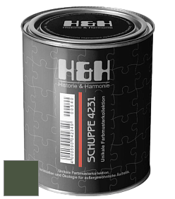 Глубокоматовая краска H&H SCHUPPE цвет NCS S 7020-G30Y 