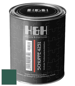 Глубокоматовая краска H&H SCHUPPE цвет NCS S 6030-B90G 