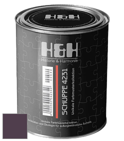 Глубокоматовая краска H&H SCHUPPE цвет NCS S 7020-R40B 