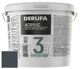 Матовая краска Derufa Интерьер-3 (ТМ) цвет RAL 7024 