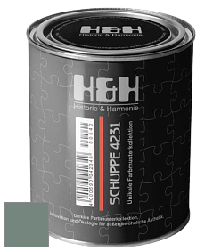 Глубокоматовая краска H&H SCHUPPE цвет NCS S 5010-B90G 