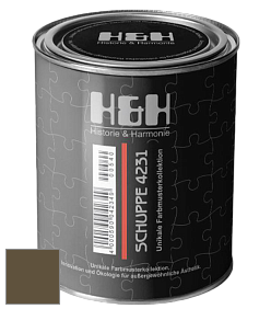 Глубокоматовая краска H&H SCHUPPE цвет NCS S 7020-G90Y 
