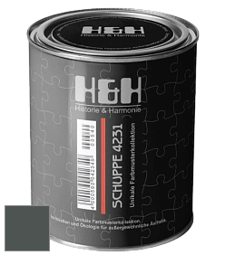 Глубокоматовая краска H&H SCHUPPE цвет RAL 7043 