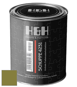 Глубокоматовая краска H&H SCHUPPE цвет NCS S 4050-G60Y 