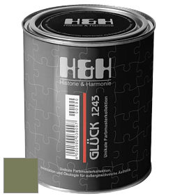 Матовая краска H&H Gluck цвет RAL 6013 
