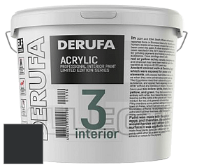 Матовая краска Derufa Интерьер-3 (ТМ) цвет RAL 9004 