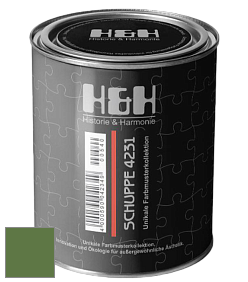 Глубокоматовая краска H&H SCHUPPE цвет NCS S 4050-G30Y 