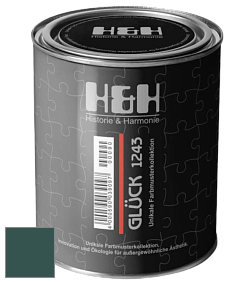 Матовая краска H&H Gluck цвет NCS S 7020-B70G 