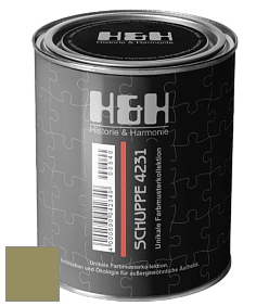 Глубокоматовая краска H&H SCHUPPE цвет NCS S 4030-G70Y 