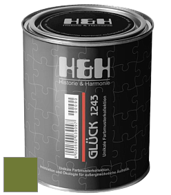 Матовая краска H&H Gluck цвет NCS S 3560-G40Y 