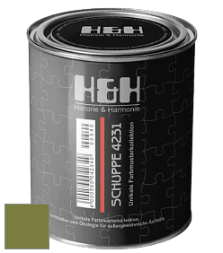 Глубокоматовая краска H&H SCHUPPE цвет NCS S 4050-G50Y 