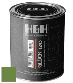 Матовая краска H&H Gluck цвет NCS S 3060-G30Y 