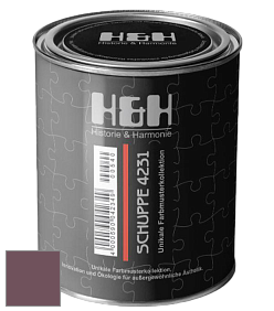 Глубокоматовая краска H&H SCHUPPE цвет NCS S 6020-R20B 