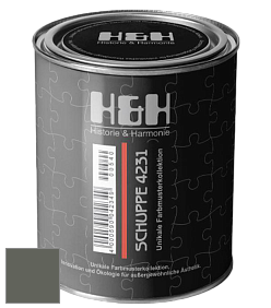 Глубокоматовая краска H&H SCHUPPE цвет NCS S 7005-G50Y 