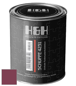 Глубокоматовая краска H&H SCHUPPE цвет NCS S 4050-R20B 
