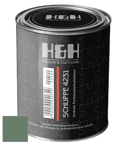 Глубокоматовая краска H&H SCHUPPE цвет NCS S 5020-G10Y 