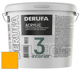 Матовая краска Derufa Интерьер-3 (ТМ) цвет RAL 1028 