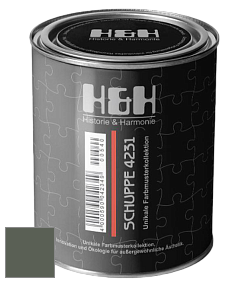 Глубокоматовая краска H&H SCHUPPE цвет NCS S 7010-G30Y 